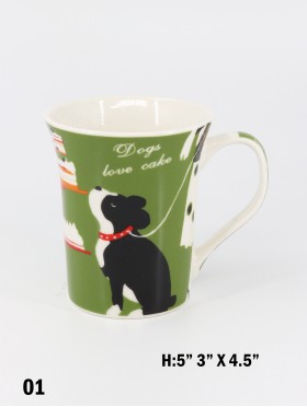 "Dogs Love Cake" Print Mug With Gift Box 350ml (12oz)